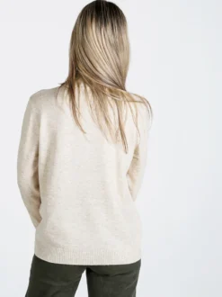 Dolce & Trendy Pullover donna a lupetto in maglia - beige