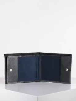 Egon Furstenberg Portafoglio in pelle con porta assegni blu/grigio