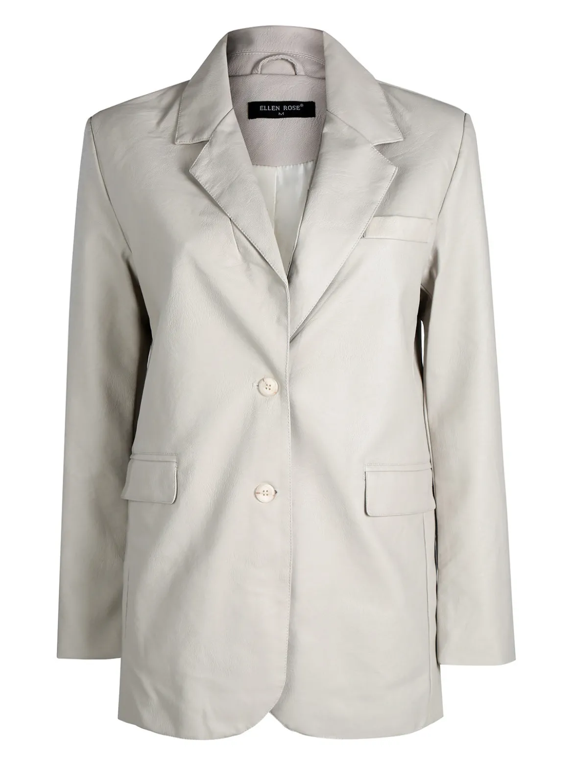 Ellen Rose Giacca donna in ecopelle con bottoni