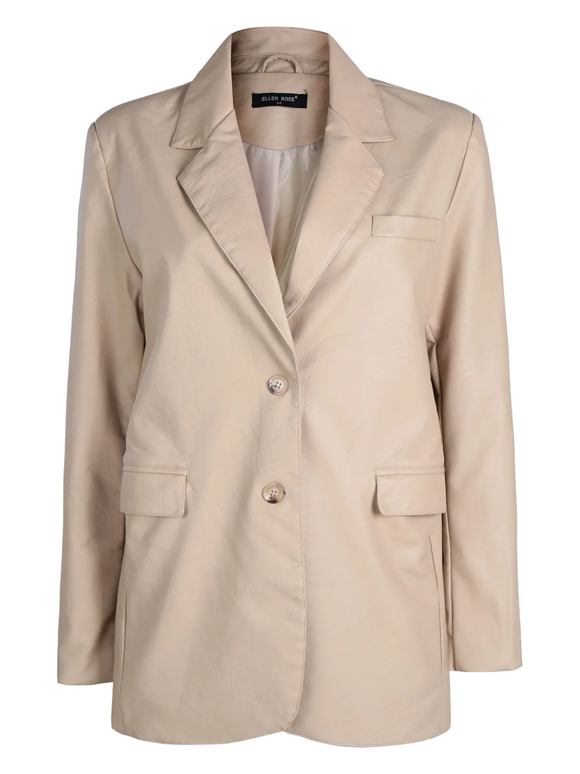 Ellen Rose Giacca donna in ecopelle con bottoni