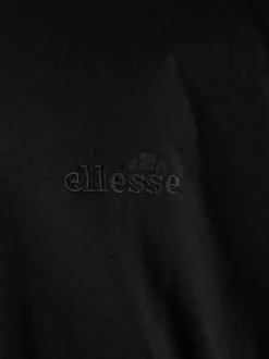Ellesse T-shirt girocollo da uomo in cotone con logo - nero