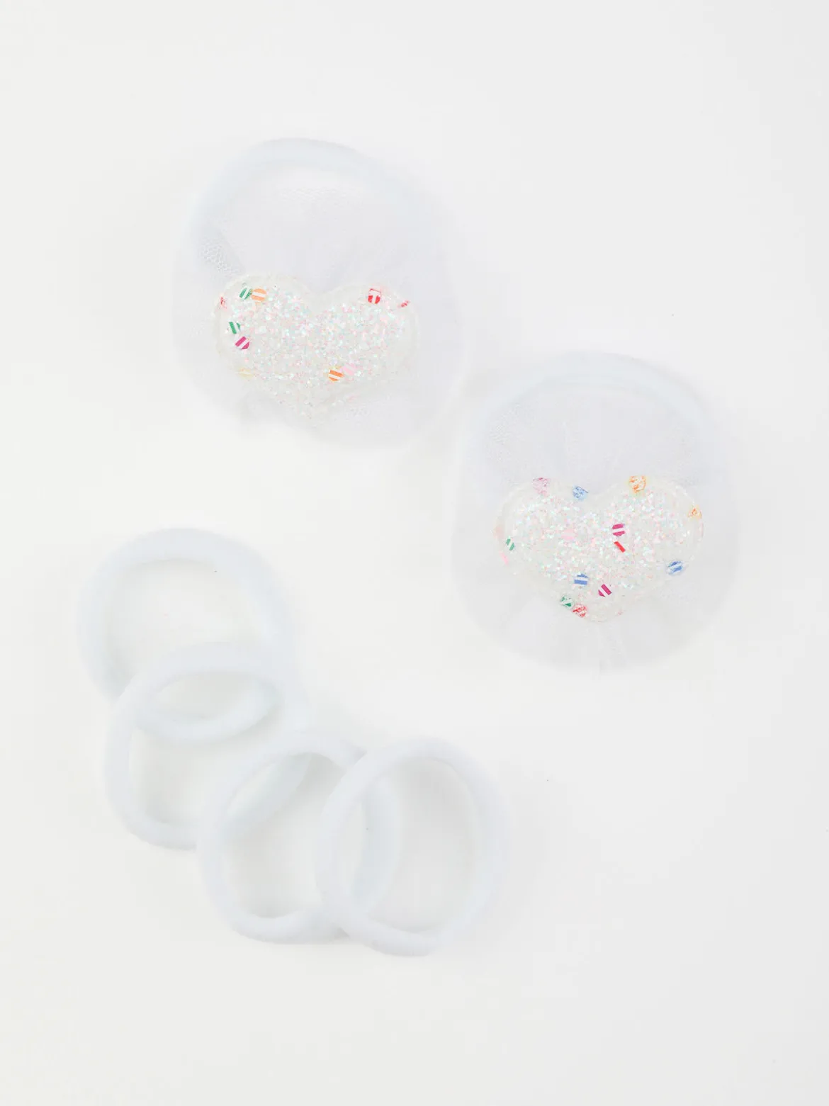 Em Beauty Elastici per capelli bambina con cuori