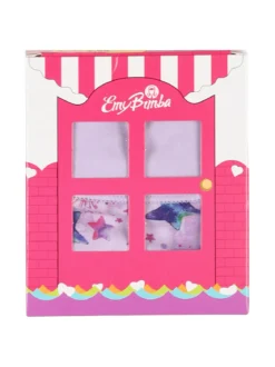 Emy Bimba Slip da bambina in cotone con stampa stelle - lilla