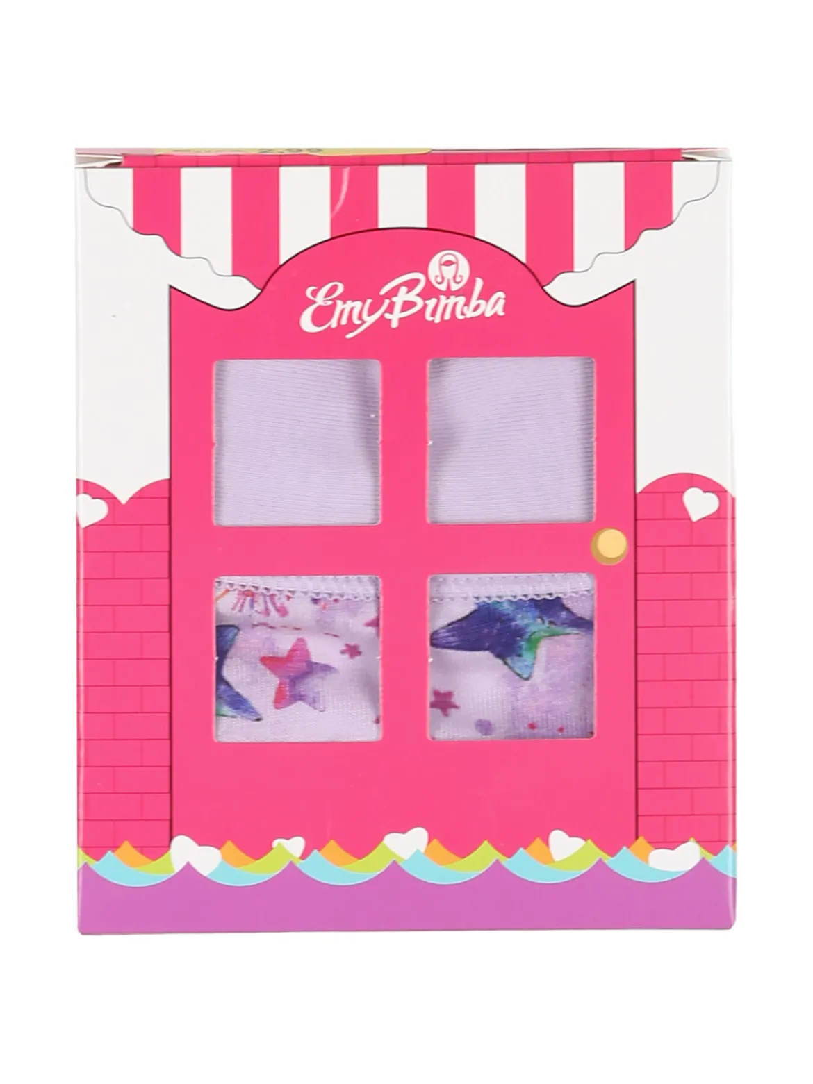 Emy Bimba Slip da bambina in cotone con stampa stelle - lilla
