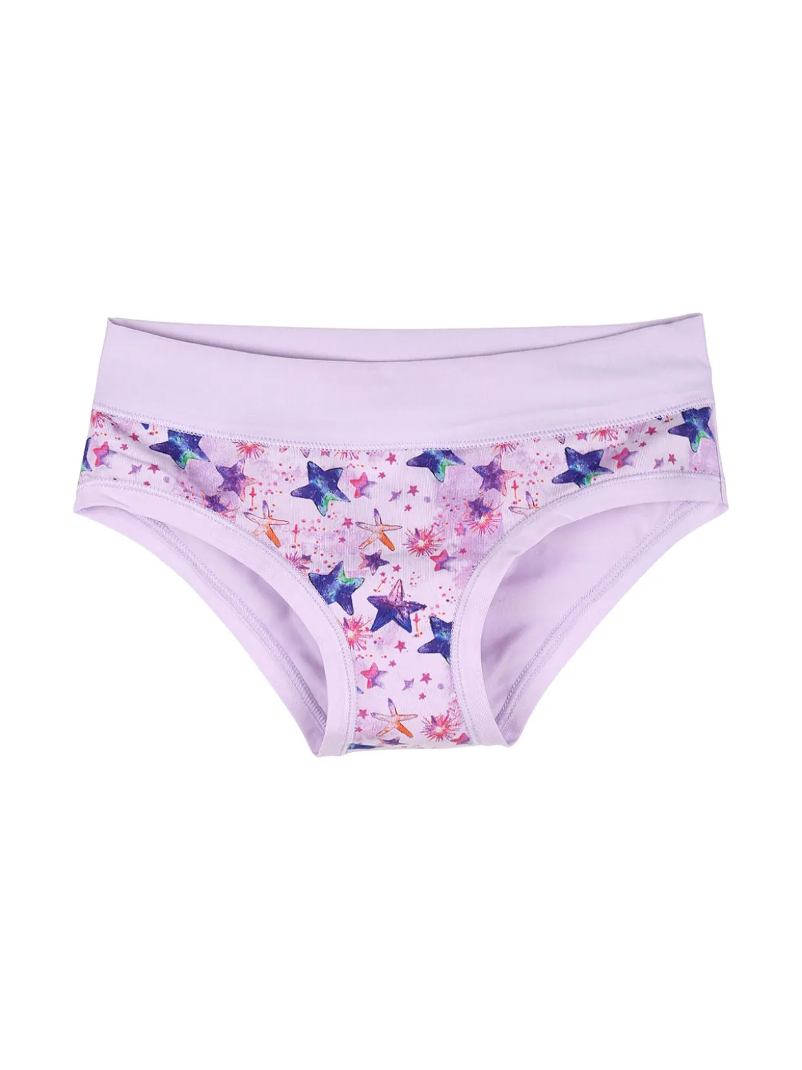 Emy Bimba Slip da bambina in cotone con stampa stelle - lilla