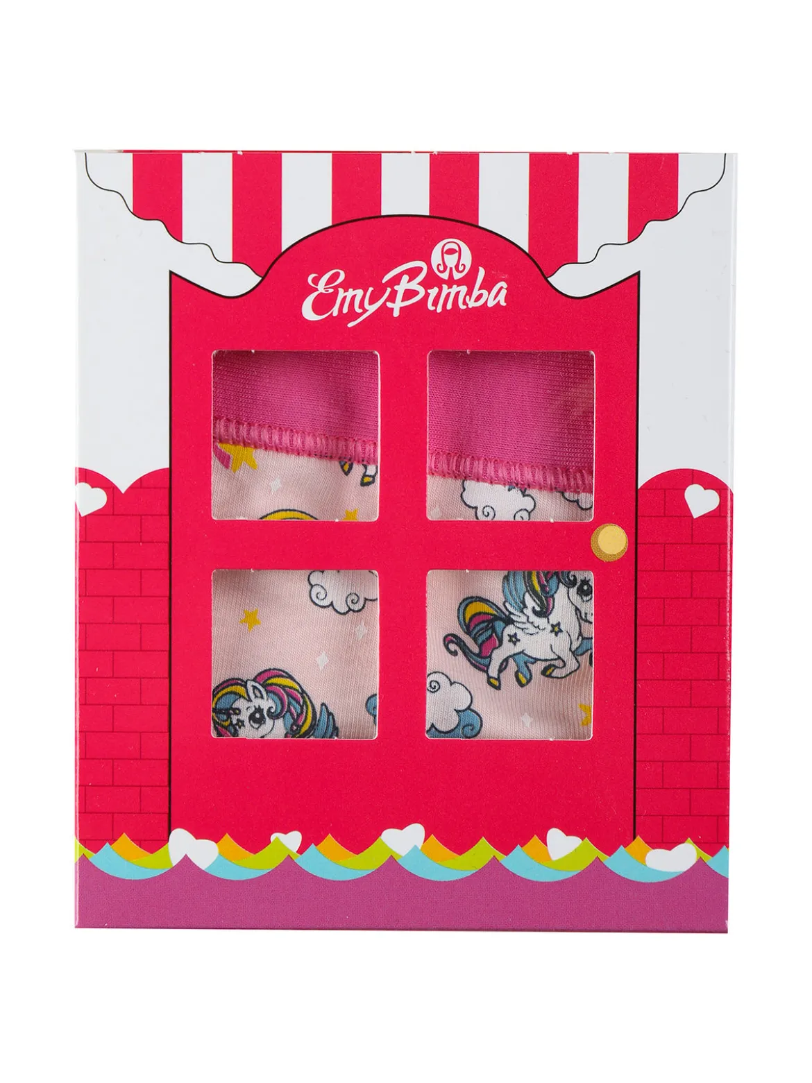 Emy Bimba Slip in cotone da bambina con unicorni