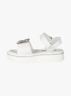 Energy Sandali da bambina gioiello con platform e cintruini a strappo - bianco