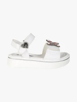 Energy Sandali da bambina gioiello con platform e cintruini a strappo - bianco