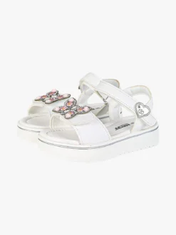 Energy Sandali da bambina gioiello con platform e cintruini a strappo - bianco
