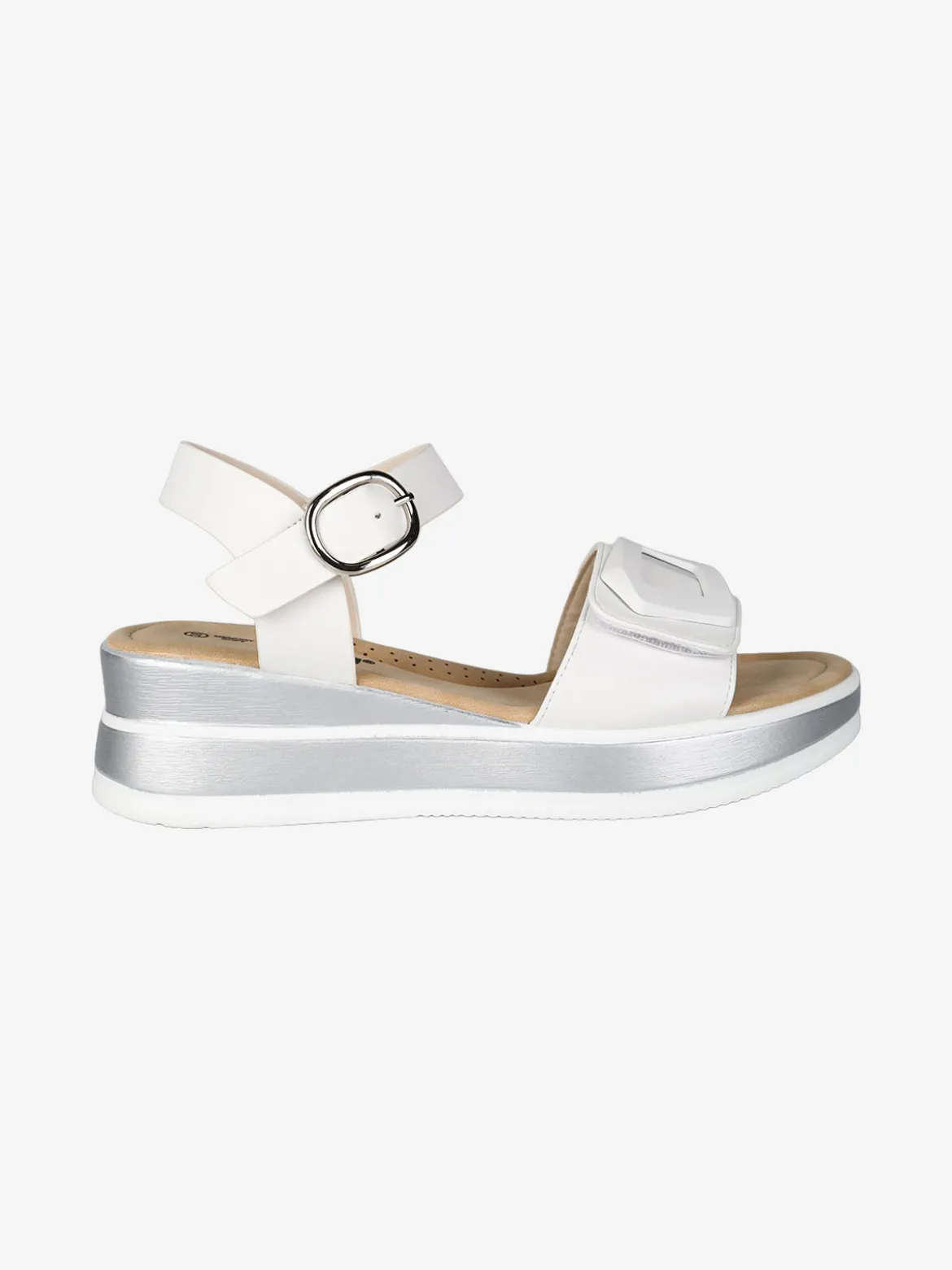 Energy Sandali donna con zeppa e cinturino a strappo