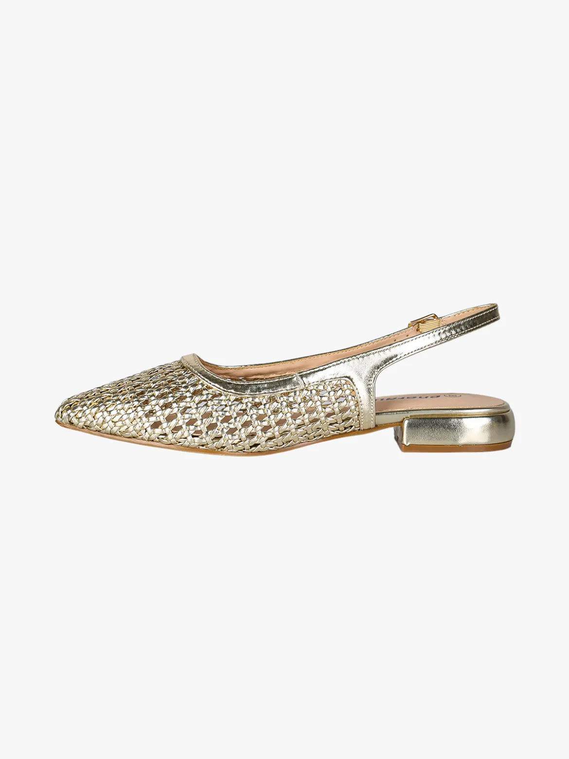 Energy Slingback basse da donna con cinturino alla caviglia - oro