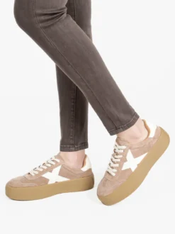 Energy Sneakers donna effetto nubuck con platform