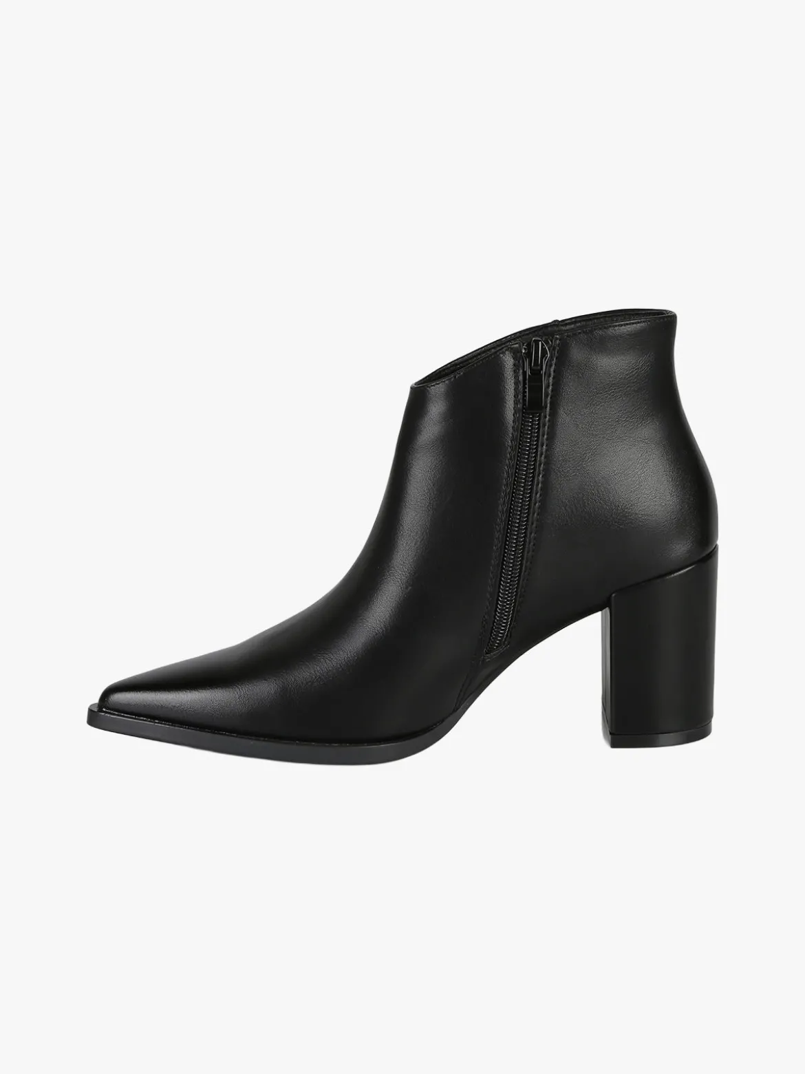Energy Stivaletti donna con tacco largo e zip - nero