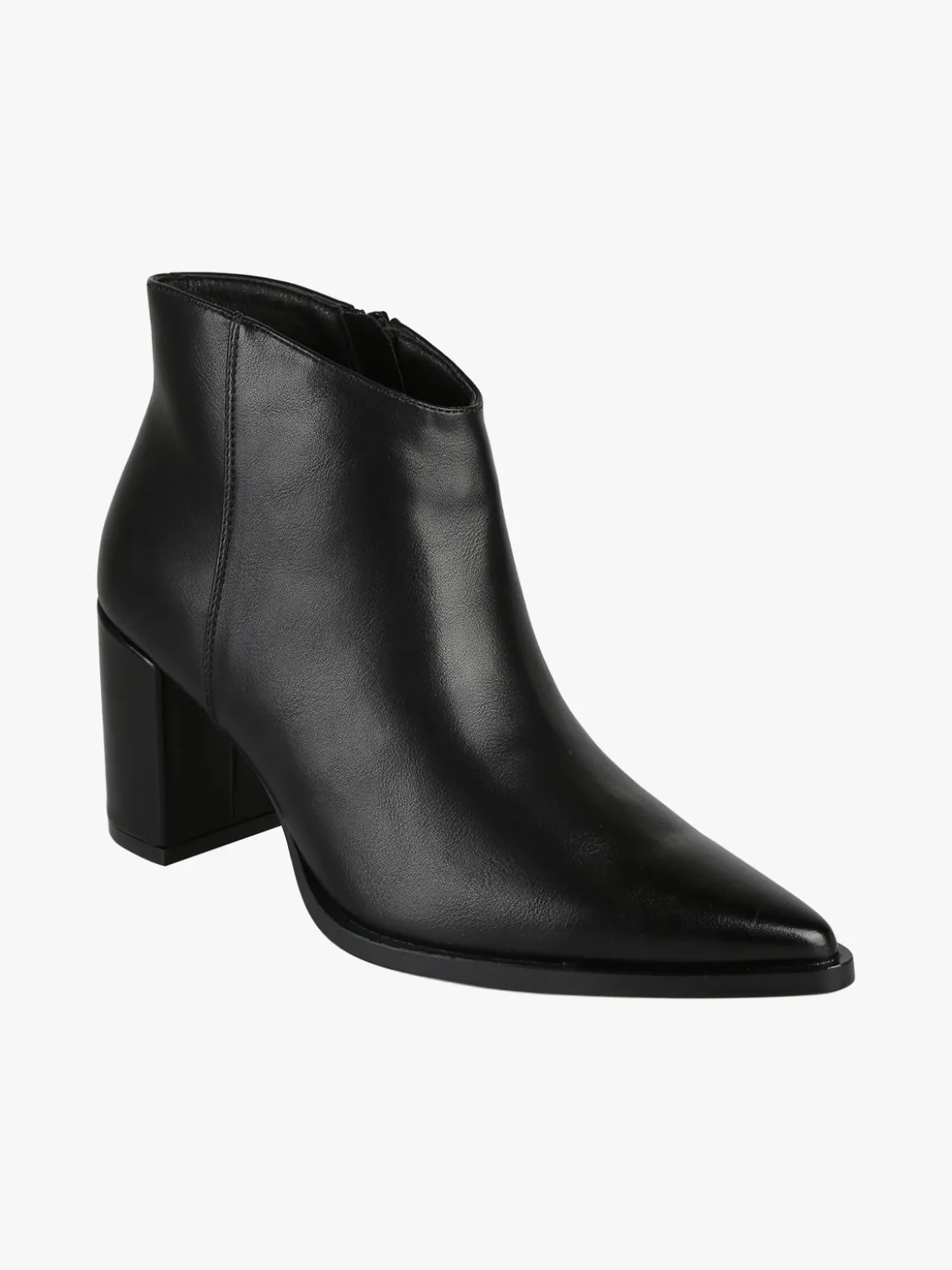 Energy Stivaletti donna con tacco largo e zip - nero