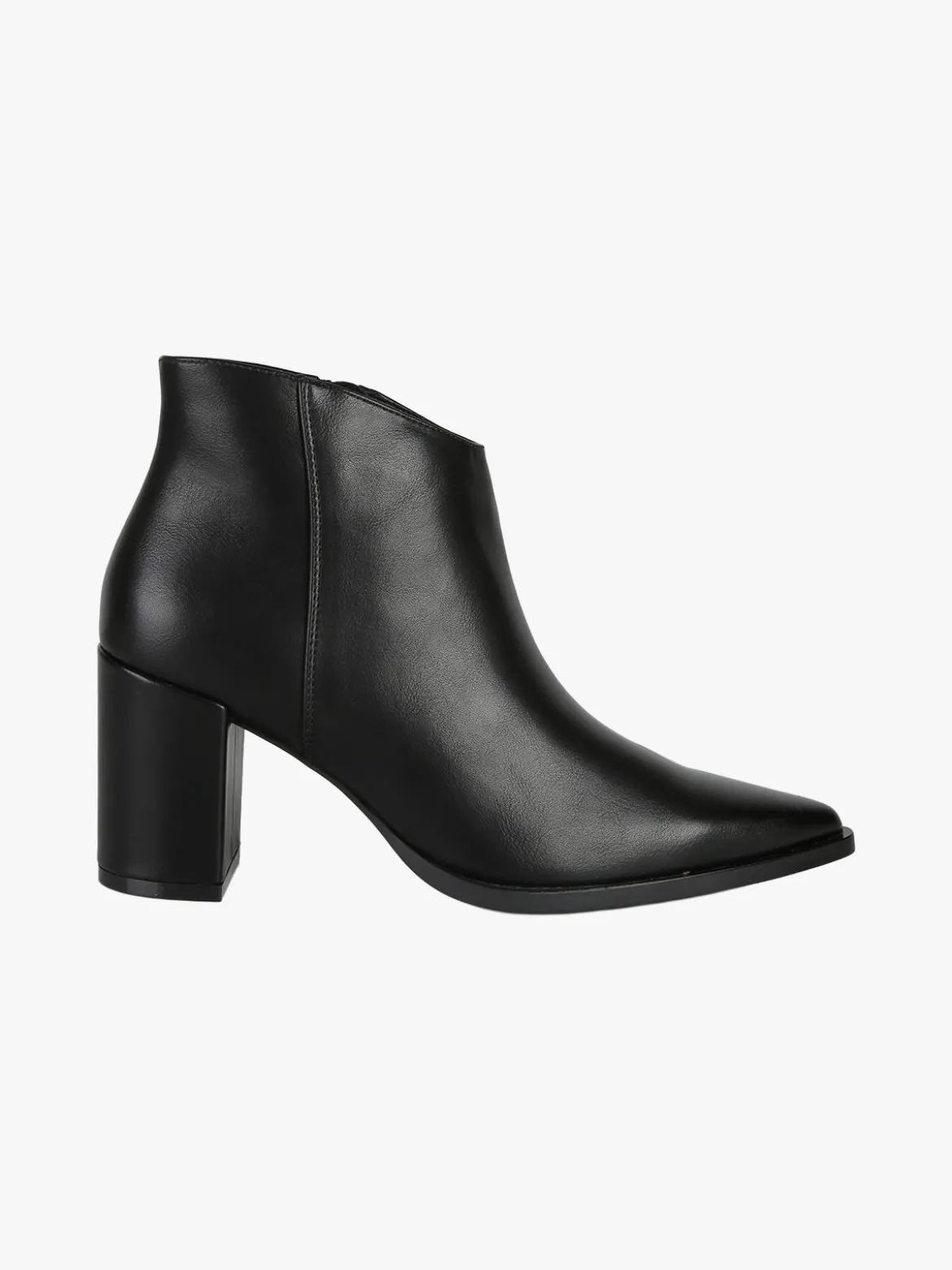 Energy Stivaletti donna con tacco largo e zip - nero