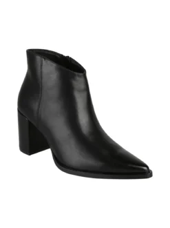 Energy Stivaletti donna con tacco largo e zip - nero