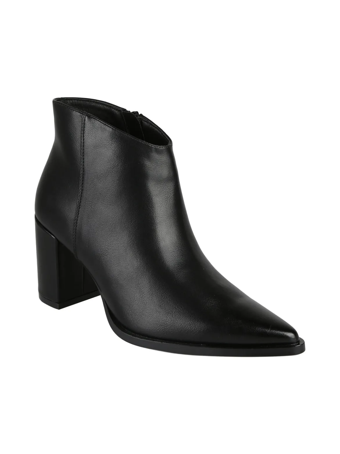 Energy Stivaletti donna con tacco largo e zip - nero