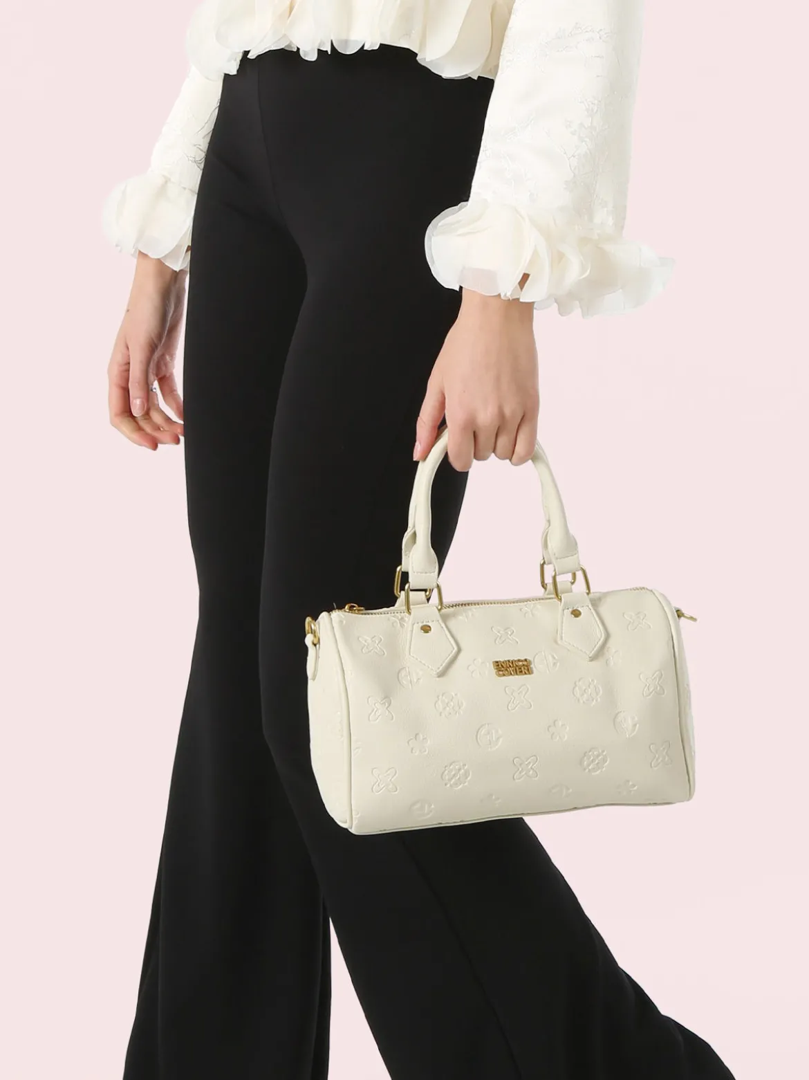 Enrico Coveri Borsa a bauletto da donna - beige