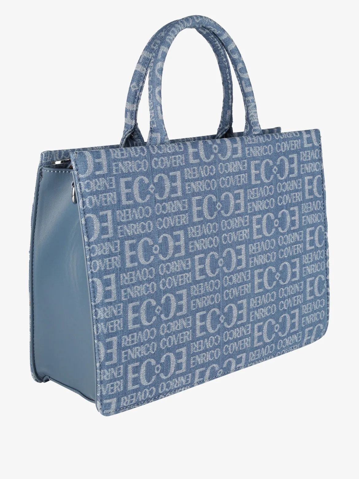 Enrico Coveri Borsa donna in jeans con doppi manici