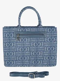 Enrico Coveri Borsa donna in jeans con doppi manici