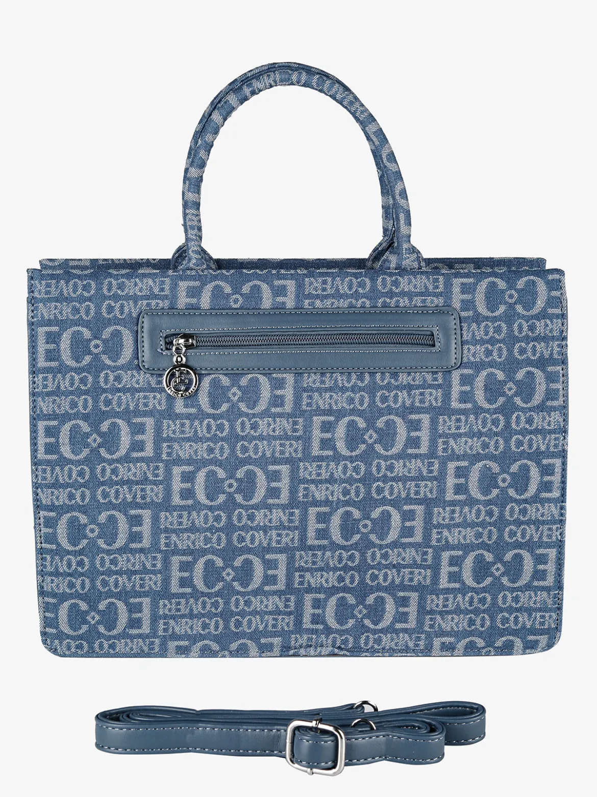 Enrico Coveri Borsa donna in jeans con doppi manici