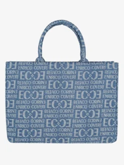 Enrico Coveri Borsa donna in jeans con doppi manici