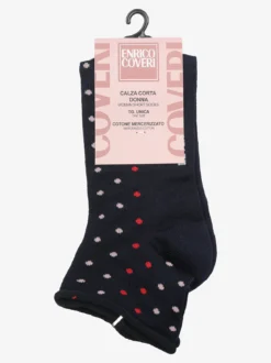 Enrico Coveri Calze corte da donna a pois - blu scuro
