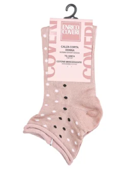Enrico Coveri Calze corte da donna a pois - rosa