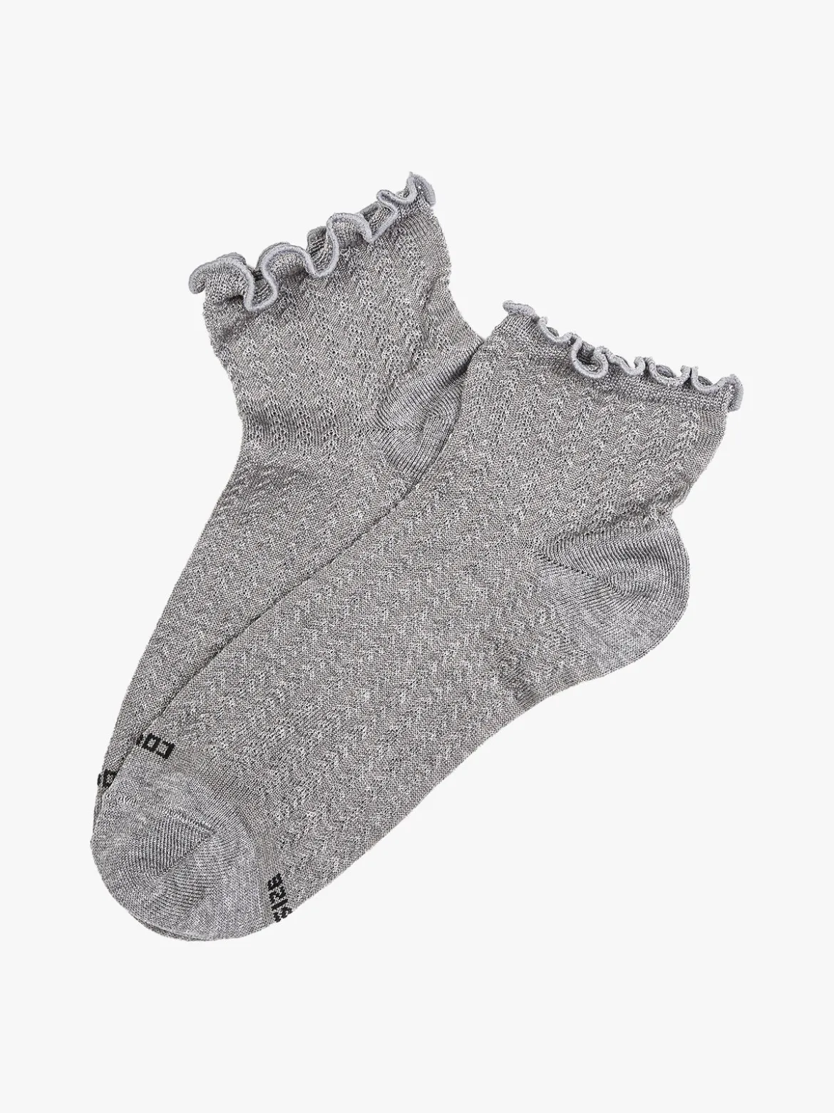 Enrico Coveri Calze corte da donna con bordo a volant - grigio