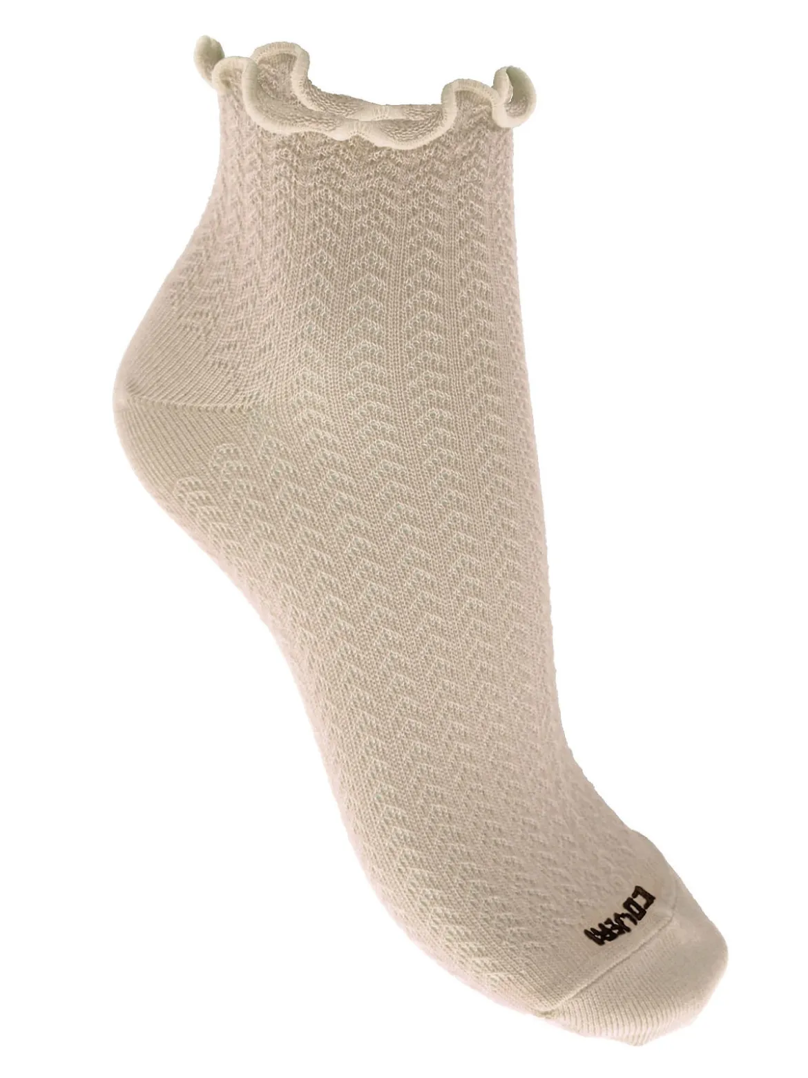 Enrico Coveri Calze corte da donna con bordo a volant - khaki