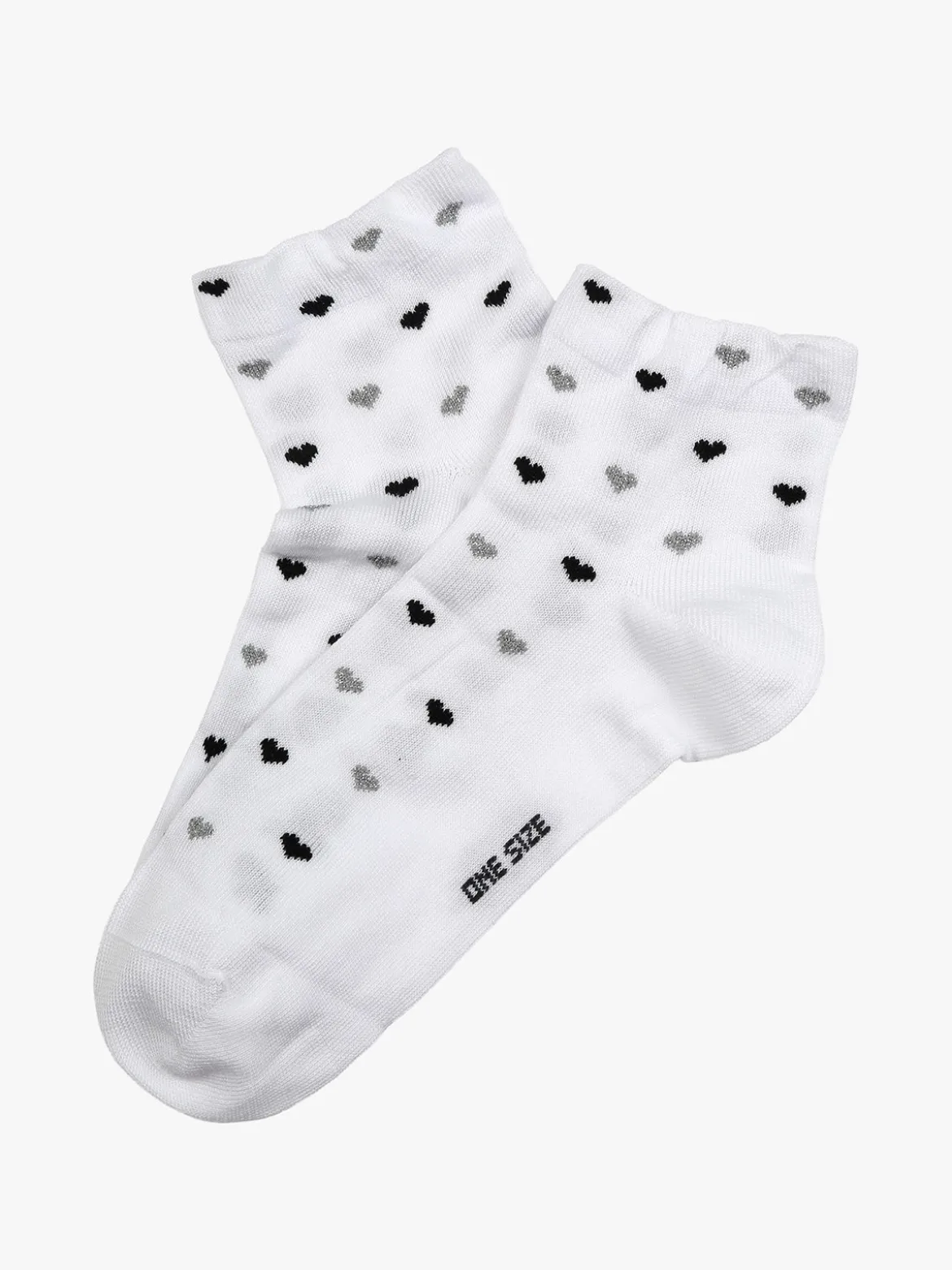 Enrico Coveri Calze corte da donna con cuori - bianco