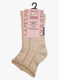 Enrico Coveri Calze corte da donna con ricami - khaki