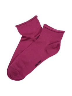 Enrico Coveri Calze corte da donna in cotone mercerizzato - fucsia