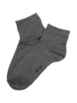Enrico Coveri Calze corte da donna in cotone mercerizzato - grigio