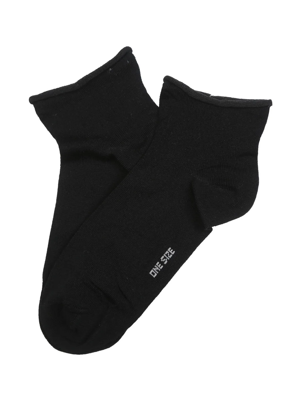 Enrico Coveri Calze corte da donna in cotone mercerizzato - nero