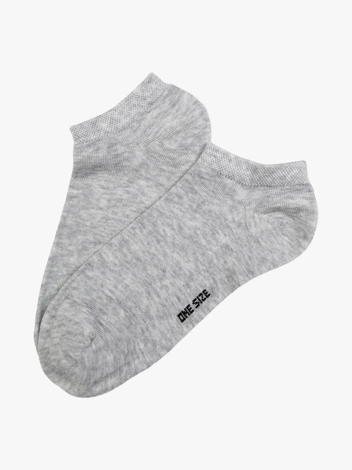 Enrico Coveri Calze corte sneaker da donna in cotone mercerizzato - grigio chiaro