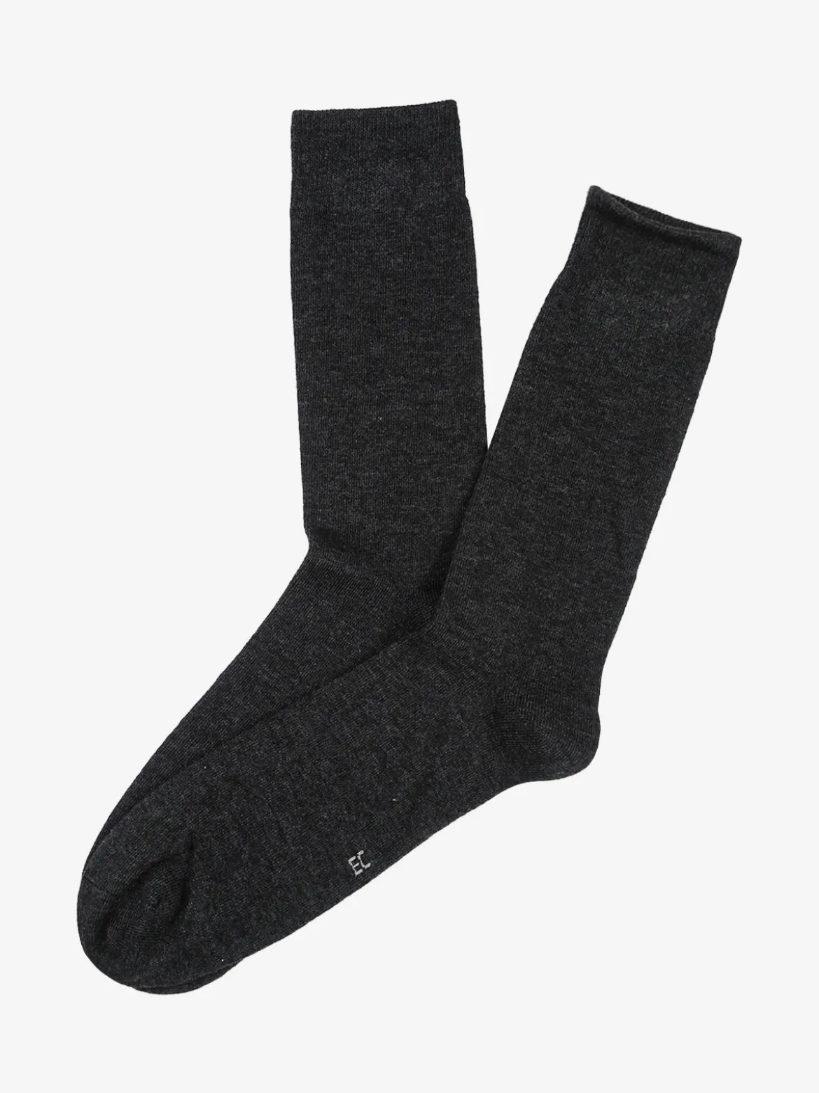 Enrico Coveri Calze corte uomo in misto cashmere - grigio scuro