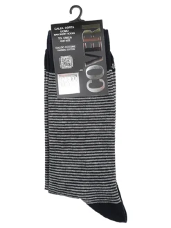 Enrico Coveri Calze lunghe da uomo rigate - blu scuro