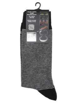 Enrico Coveri Calze lunghe da uomo rigate - nero
