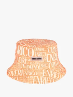 Enrico Coveri Cappello unisex da pescatore con scritte