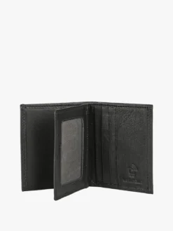 Enrico Coveri Contemporary Mini portafoglio verticale in pelle da uomo - nero