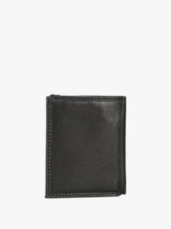 Enrico Coveri Contemporary Mini portafoglio verticale in pelle da uomo - nero