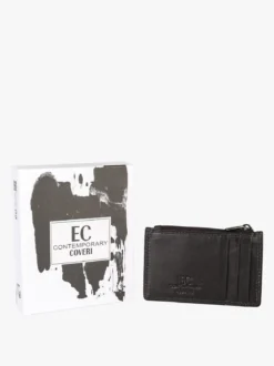 Enrico Coveri Contemporary Portatessere da uomo in pelle - moro
