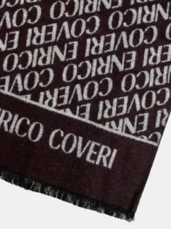 Enrico Coveri Sciarpa da uomo in viscosa con scritte