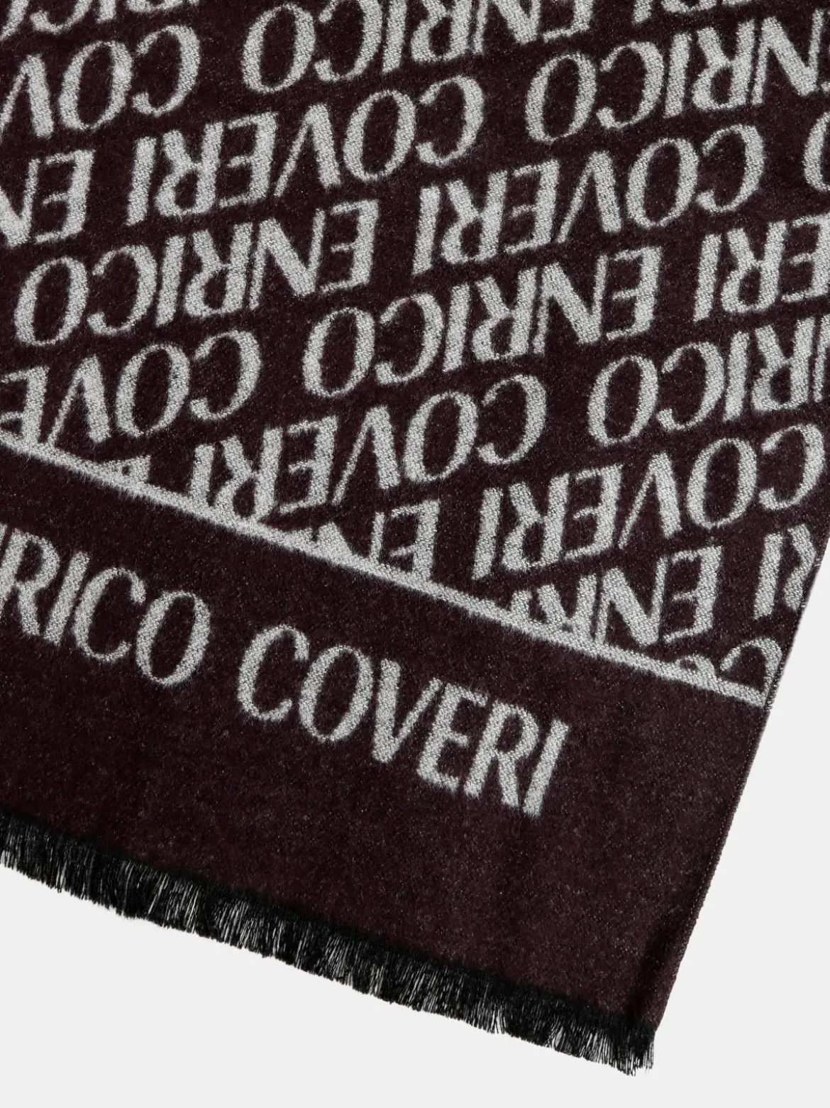 Enrico Coveri Sciarpa da uomo in viscosa con scritte