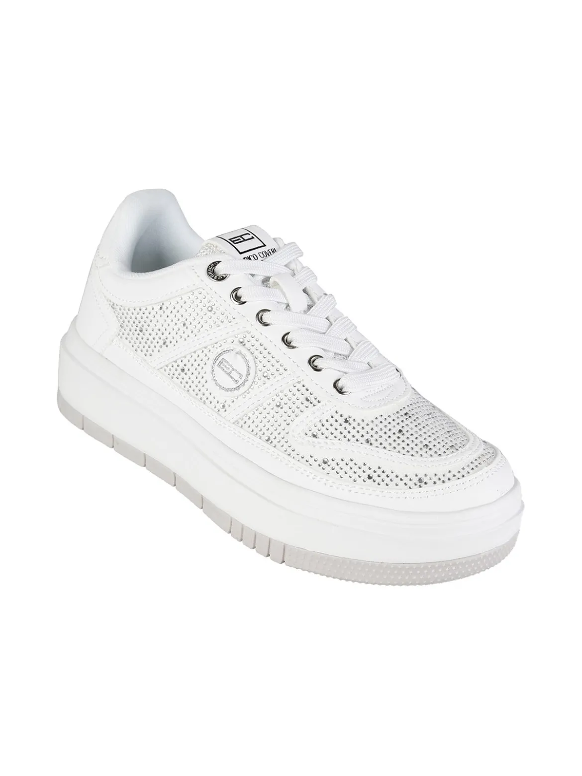 Enrico Coveri Sportswear Sneakers donna con platform e strass