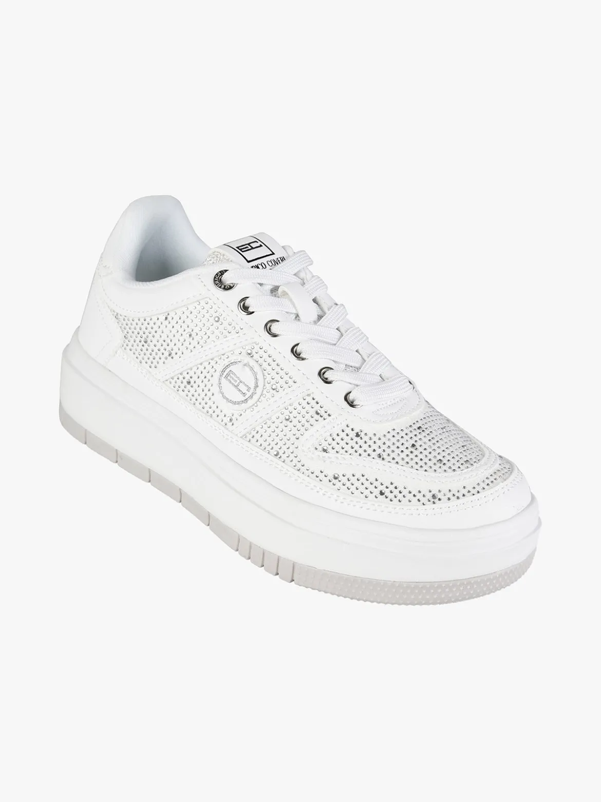 Enrico Coveri Sportswear Sneakers donna con platform e strass