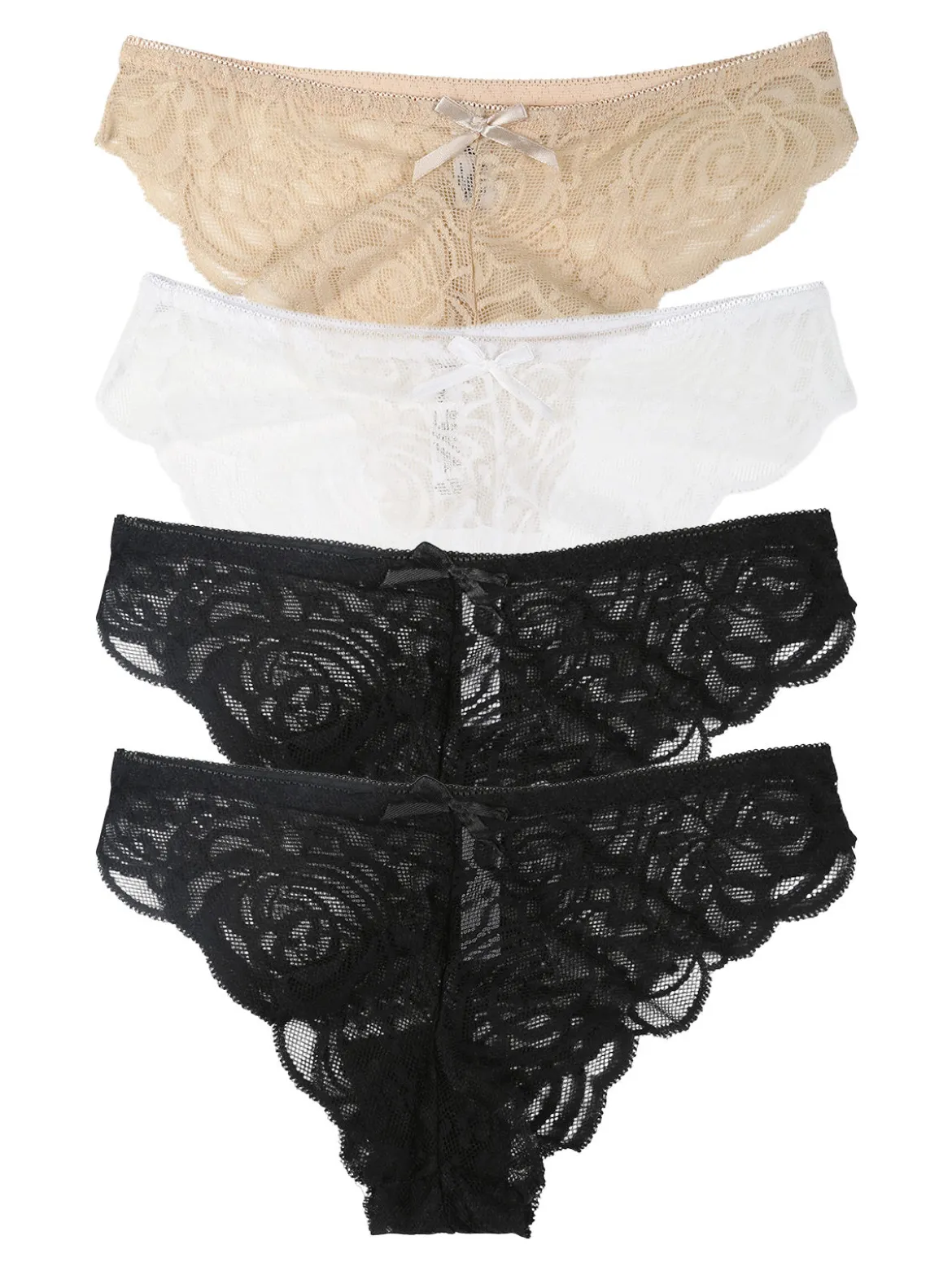 Essenziale Milano Confezione da 4 slip donna in pizzo - multicolore