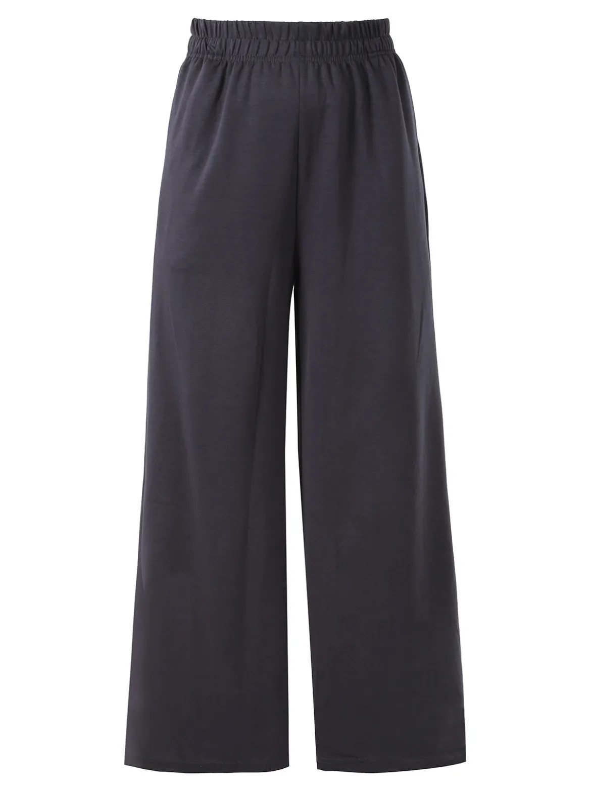 Essenziale Milano Pantaloni donna a palazzo in felpa - grigio scuro