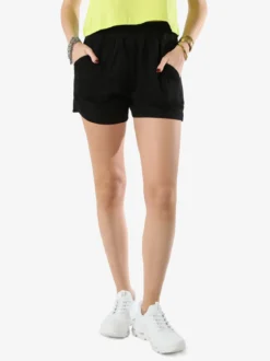 Essenziale Milano Shorts donna con elastico in vita - nero